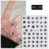 5D Embossed Nail Art Stickers - Semi-Transparent White Bowknots Adhesive Sliders for Creative Manicure Decorations and Nail Art Accessories