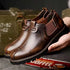 Stylish Genuine Leather Ankle Boots for Men - Casual British Work Shoes