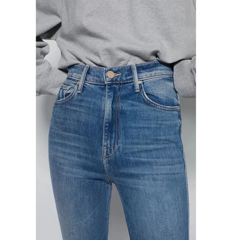 High Elastic High Waist Slim Fit Denim Pants for Women