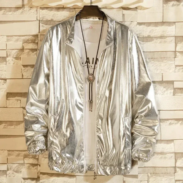 Shiny Hip Hop Sequins Jacket and Coats for Men - Trendy Streetwear Outerwear for All Seasons
