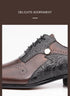 Handmade Men's Wedding Dress Brogue Shoes Genuine Leather Lace-Up Casual Fashion Footwear