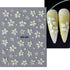 5D Embossed Nail Art Stickers - Semi-Transparent White Bowknots Adhesive Sliders for Creative Manicure Decorations and Nail Art Accessories