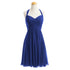 Bridesmaid Dress A Line Chiffon Knee Length Sweetheart Halter Zipper Back Dresses