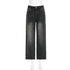 Stylish Casual Straight Leg Jeans for Women with Rhinestone Details - Perfect for Fall Outfits and Everyday Wear