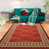 Modern Bordered Rugs for Living Room and Bedroom Decorative Area Carpet Non-slip Floor Mat