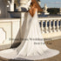 Mermaid Beading Wedding Dress Backless V Neck Spaghetti Straps Floor Length Gown With Shawl