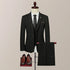 Business Casual Suit Three-Piece Set with Vest and Trousers in Fashionable British Style