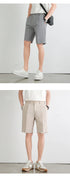 Summer Men's Suit Shorts Solid Color Business Casual Knee-length Pants