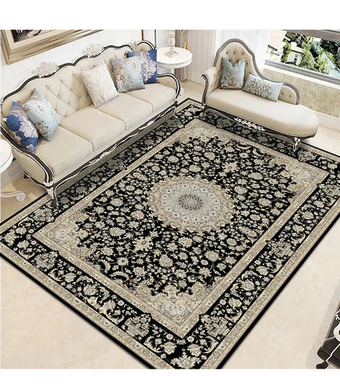 Retro Persian Carpet Blanket for Bedroom and Living Room Decor