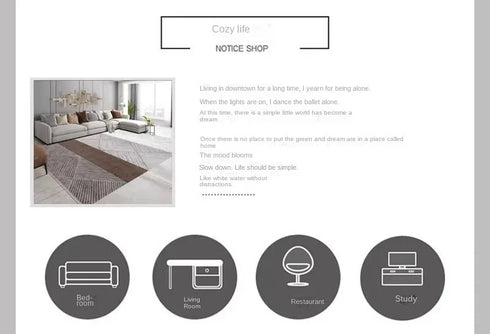 Nordic Luxury Crystal Fleece Large Living Room Carpet Rug for Home Decor