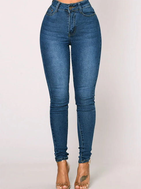 Women’s Skinny Jeans Vintage Denim Stretch Trousers Streetwear
