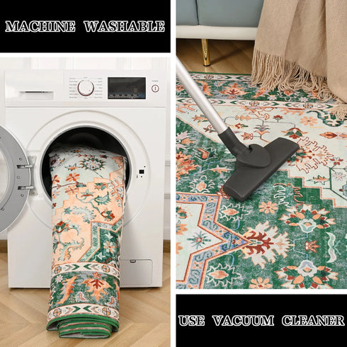 Retro Living Room Decoration Carpet Nordic Style Area Rug for Bedroom Non-Slip Mat