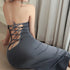 Summer Ice Silk Open Back Dress For Formal Occasions