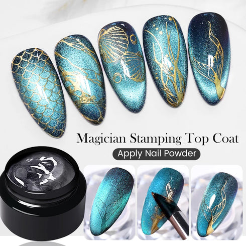 10ml Nail Stamping Polish for Stunning Metallic Mirror Effect - Gold, Silver, and Vibrant Colors for DIY Nail Art Designs
