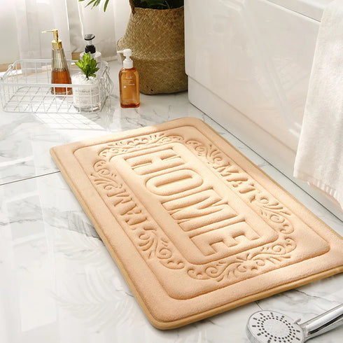 Rectangle Bath Mat Non-Slip Foam Rug for Bathroom and Kitchen