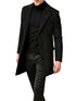 Trendy British Style Men's Long Sleeve Woolen Coat for Casual Autumn and Winter Wear