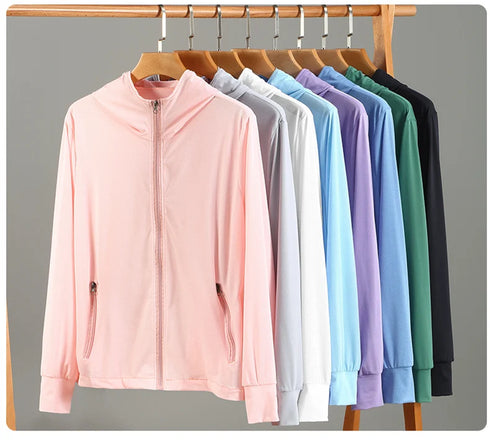 Plus Size Lightweight Summer Windbreaker Jacket for Men - Hooded, Quick-Drying, UPF 50 Sun Protection, Breathable Casual Coat for Outdoor Activities