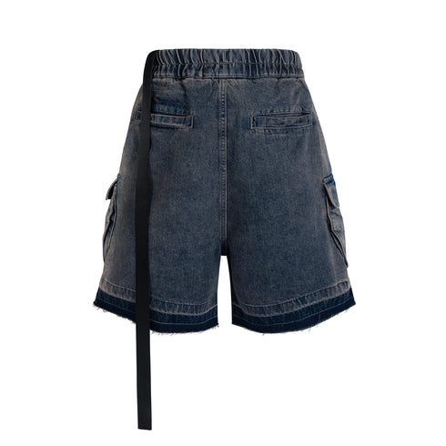 Ro Style Ribbons Streetwear Multi-pockets Cargo Shorts for Men