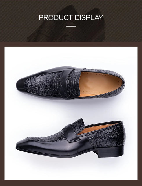 Stylish Handmade Genuine Leather Loafers for Men - Perfect for Business, Parties, and Casual Occasions - Breathable Slip-On Point Toe Design