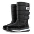 Men's Mid-Calf Snow Boots - Warm Plush Winter Booties with Non-Slip Platform