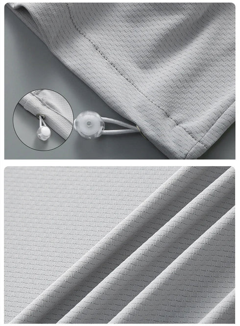 Plus Size Lightweight Summer Windbreaker Jacket for Men - Hooded, Quick-Drying, UPF 50 Sun Protection, Breathable Casual Coat for Outdoor Activities