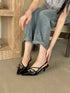Elegant Pointed Toe Buckle Strap Pumps for Women - Chic Thin Heeled Dress Shoes