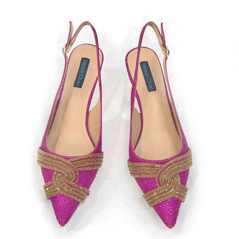 Italian Design Texture Shoes And Bags Rhinestones High Heels