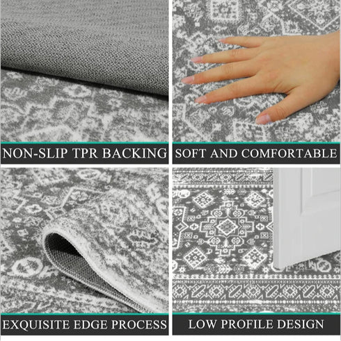 Floral Birds Area Rug for Living Room and Bedroom Decor Soft Non Slip Machine Washable Floor Mat