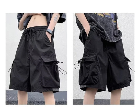 High Street Cargo Shorts For Men Casual Hip Hop Bermuda