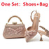 Luxury Italian Shoes and Bag Set for Women Wedding Pumps