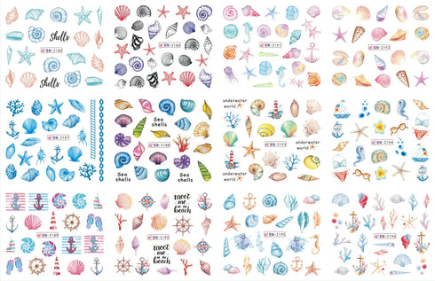 12 Floral Patterns Summer Nail Water Decals - Daffodils, Lilies, and Tulips for Stunning Nail Art Transfers and DIY Manicure Accessories