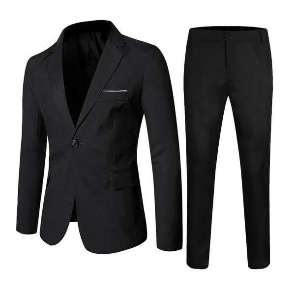 Men's Casual Western Suit 2-Piece Set for Weddings and Formal Events