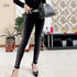 Fashion Rhinestone Jeans Female High Waist Slim Pencil Pants