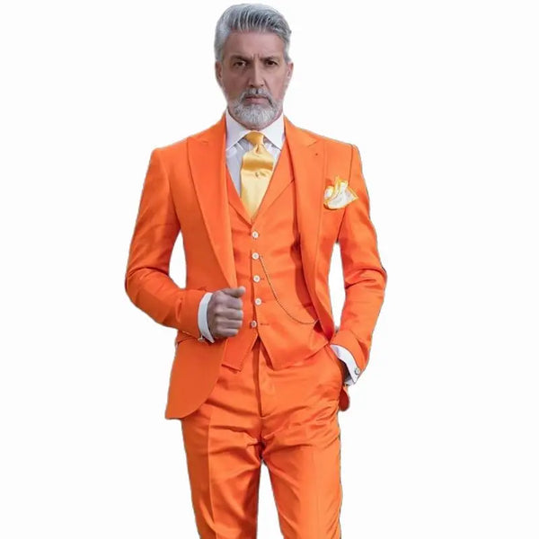 Costume Homme 3 Piece Suits for Men Slim Fit Wedding Tuxedo