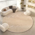 Cream Style Rugs for Bedroom Soft Fluffy Round Living Room Floor Mat
