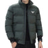 Versatile Winter Down Jacket for Men - Casual Solid Color Thick Warm Outerwear with Printed Design and Appliques