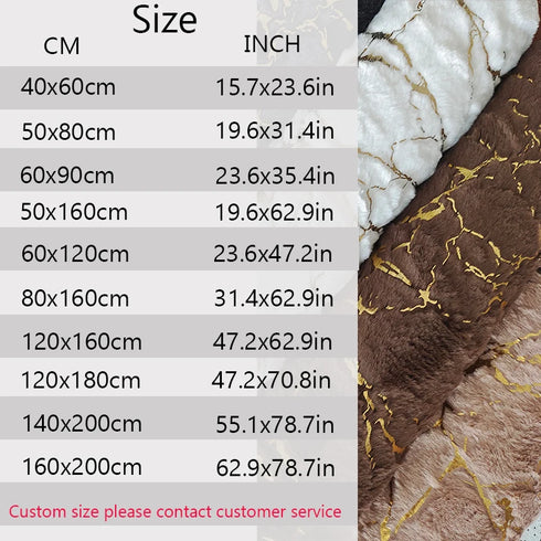 Faux Rabbit Fur Rug for Living Room Luxury Plush Carpet Mat for Bedroom and Bathroom