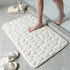 Cobblestone Embossed Non-Slip Bath Mat Memory Foam Carpet for Bathroom Shower Room Doormat
