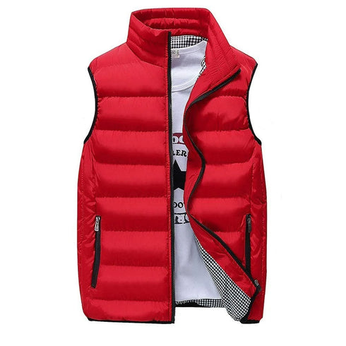 Men's Casual Windproof Sleeveless Vest - Warm Thicken Waistcoat & Down Jacket for Autumn Outdoor Activities