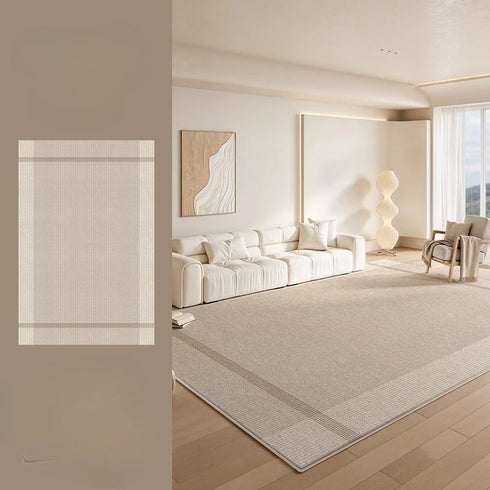 Fluffy Soft Cream Style Rugs for Bedroom and Living Room Decoration Washable Plush Carpet