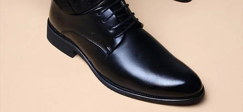 Men's Dress Shoes Casual Style Lace-Up Pointed Design Ideal for Weddings and Business Events