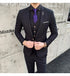 Slim Fit Men's Three Piece Suit with Vest and Trousers for Wedding