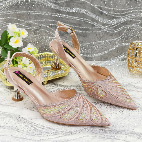 Venus Chan Shoes and Bag Set for Women's Party Heels