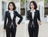 Elegant Long Sleeve One Button Business Suit for Women - Stylish Office Lady Attire for Formal Events and Professional Settings