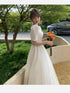 White Sweat Princess Wedding Dress for Banquet Ball Prom
