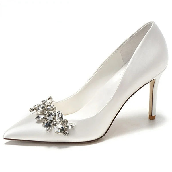 Champagne Women Bridal Wedding Shoes Stiletto High Heel Pumps