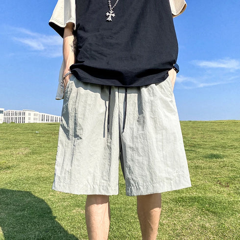 Men's Shorts Pants Summer Casual Drawstring Baggy Trousers