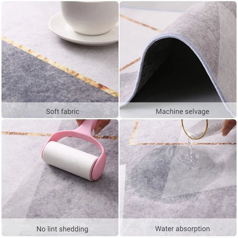 Leopard Print Round Carpet Decoration for Living Room Area Rugs Non-Slip Floor Mats