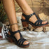 Women Slip On Chunky Platform Sandals Summer Wedges