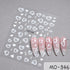 5D Embossed Nail Art Stickers - Semi-Transparent White Bowknots Adhesive Sliders for Creative Manicure Decorations and Nail Art Accessories